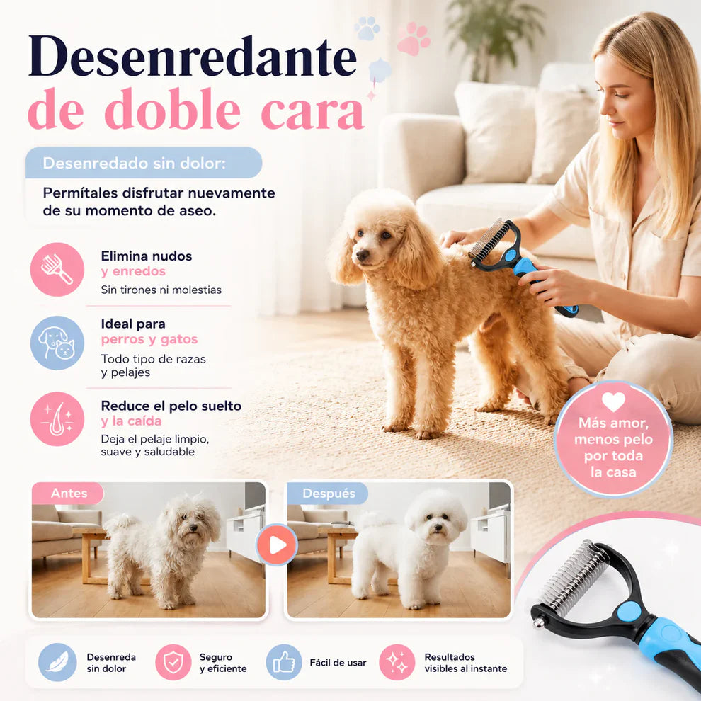 Cepillo Quita Nudos - Pelo Suave y Libre de Nudos