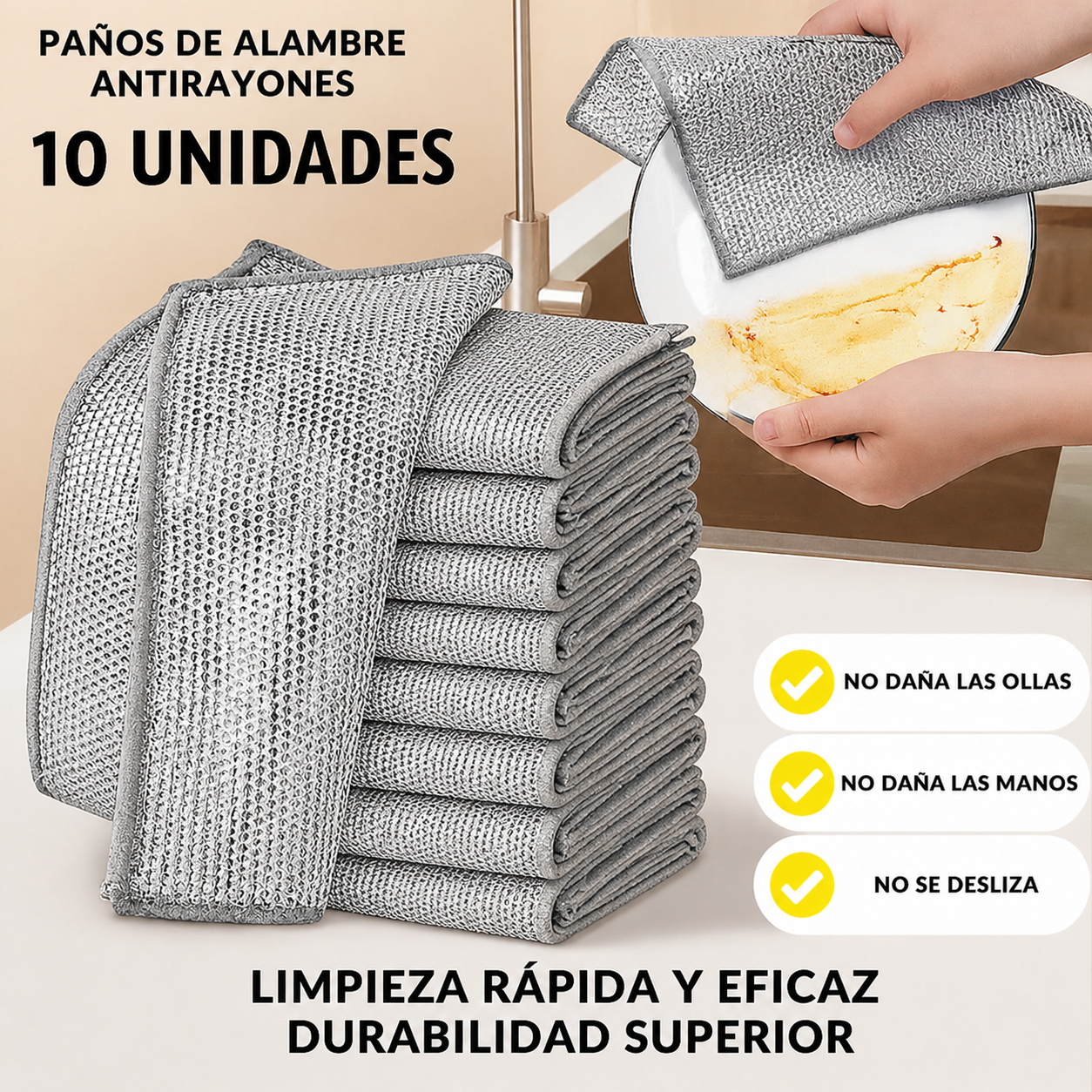 10 Paños de Alambre