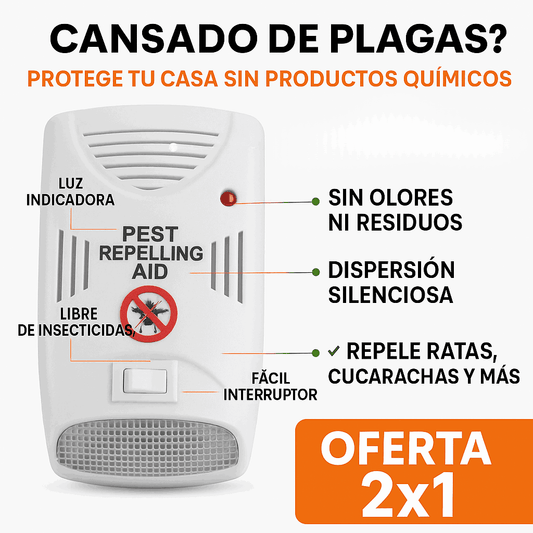 (2x1) Repelente Ultrasonico para Insectos
