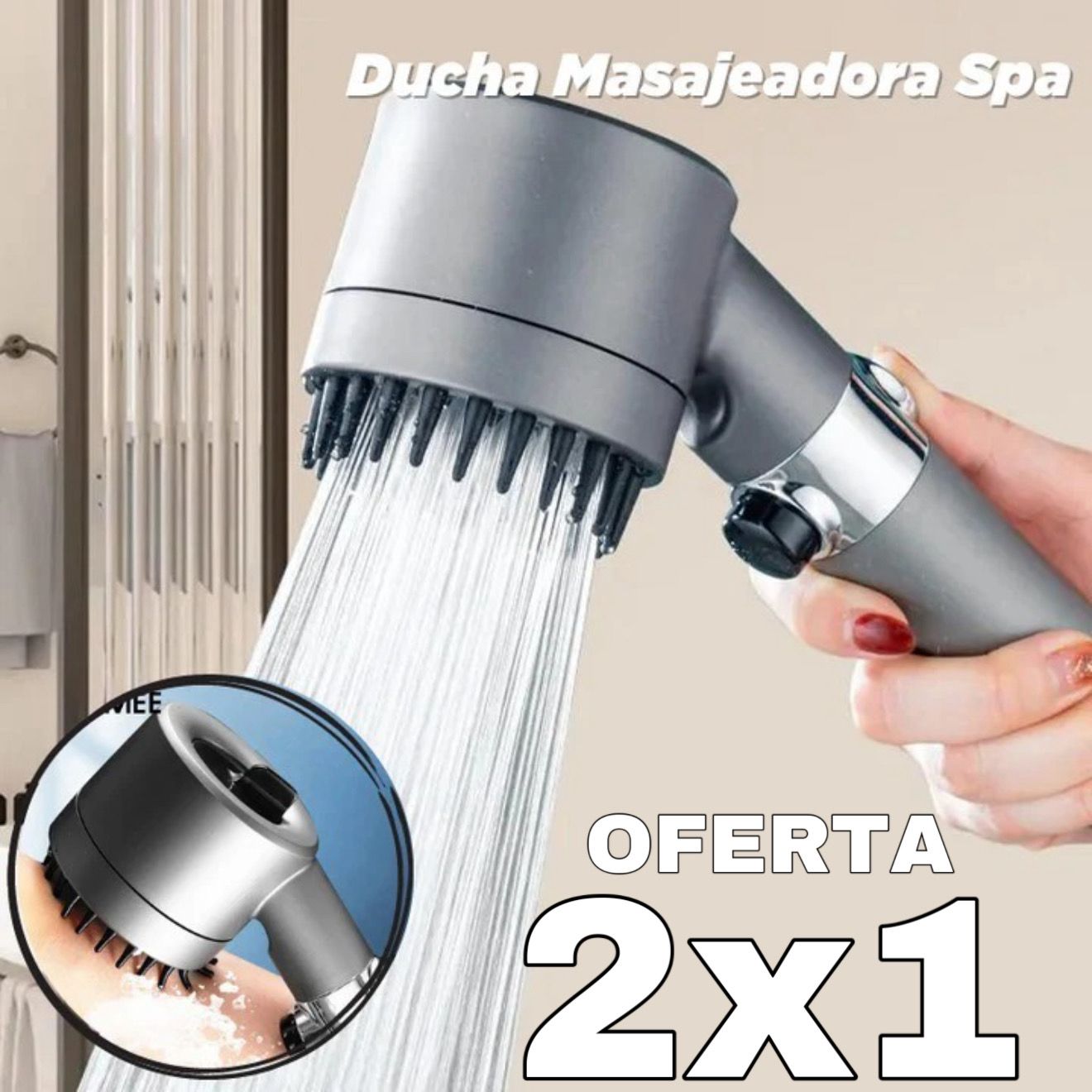 Oferta 2x1 Ducha Masajeador Multifunción