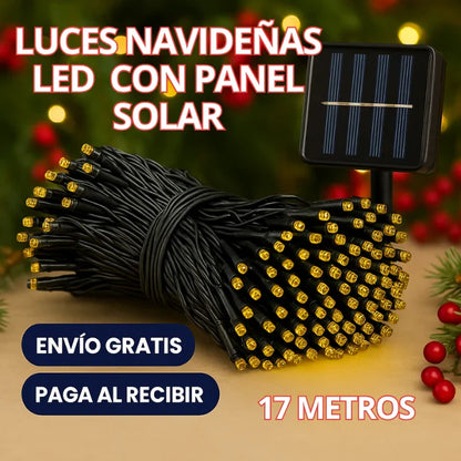 Luces de Navidad Solares 17 m | Decoración sin enchufes 🎄