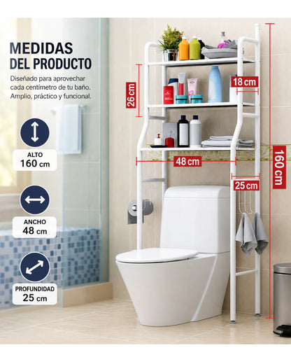 ORGANIZADOR ESTANTE PARA BAÑO 3 NIVELES