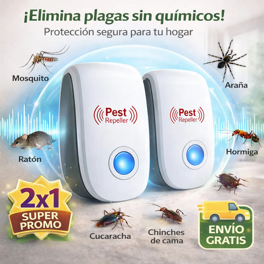 PROMO 2X1 | Repelente Ultrasonico para Insectos y Ratones