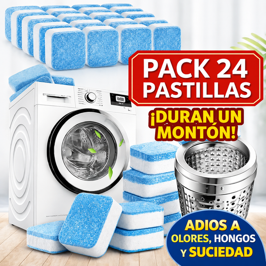 Pack 24 pastillas limpia lavadora - Deja Tu Lavadora como Nueva