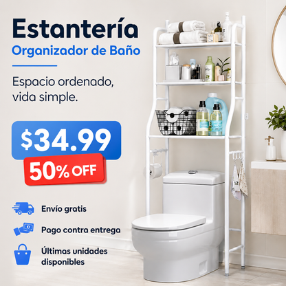 ORGANIZADOR ESTANTE PARA BAÑO 3 NIVELES