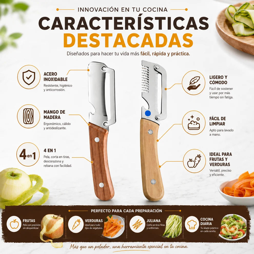 Dúo ChefCut™ – Pela, Corta y Rebana Fácil