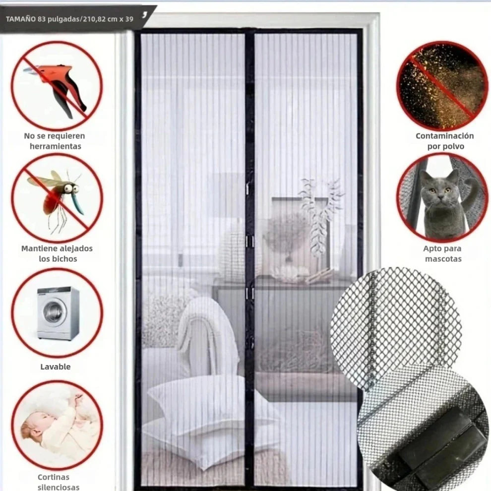 Cortina Magnética Anti-Bichos – Disfruta aire fresco sin moscas ni zancudos