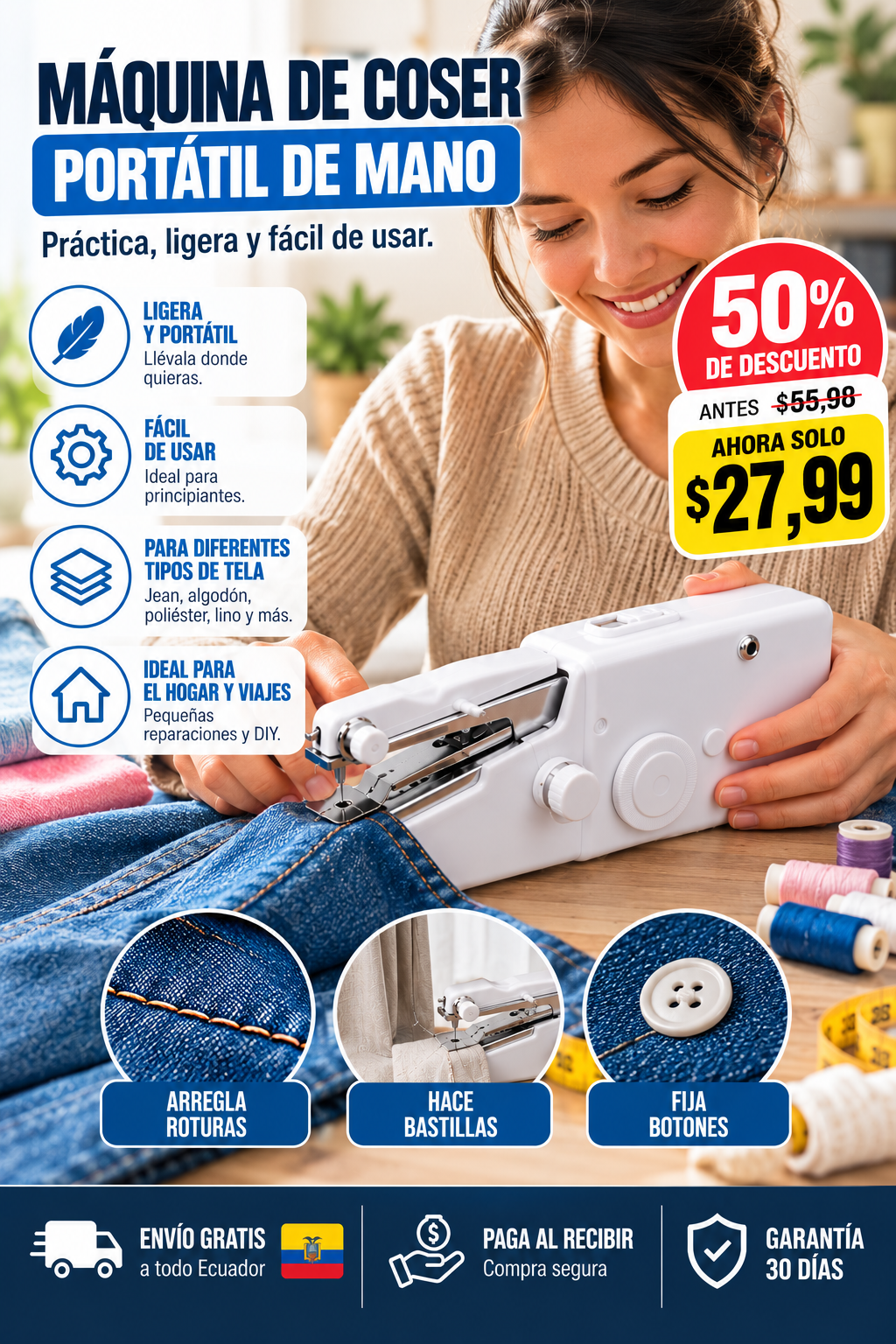CosturaExpress™ – Máquina de Coser Portátil
