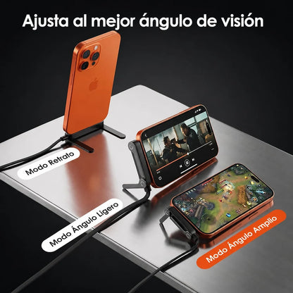 PROMO 2X1 | Cable Cargador rápido 240W con Soporte integrado  | TIPO-C para Android y Iphone